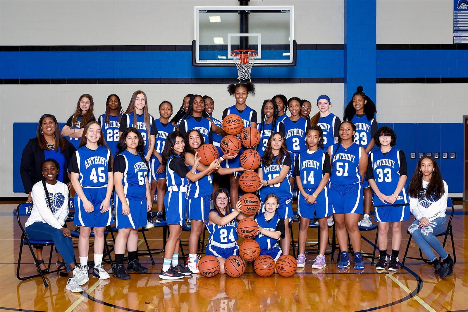 The Anthony Ravens’ eighth grade girls’ basketball teams each won their respective division titles.
